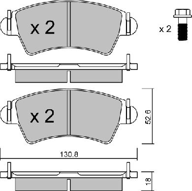 Aisin BPPE-1019 - Kit pastiglie freno, Freno a disco autozon.pro