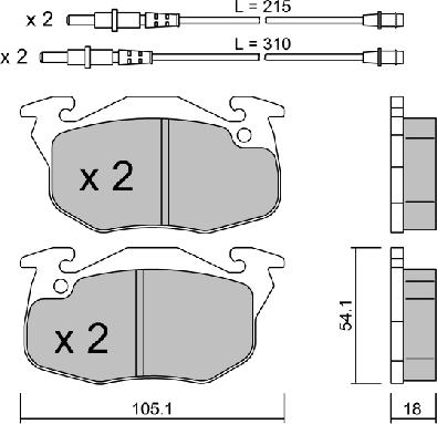 Aisin BPPE-1014 - Kit pastiglie freno, Freno a disco autozon.pro