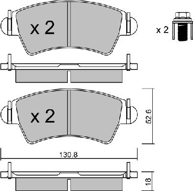 Aisin BPPE-1015 - Kit pastiglie freno, Freno a disco autozon.pro