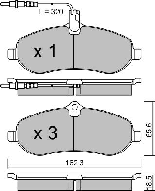 Aisin BPPE-1010 - Kit pastiglie freno, Freno a disco autozon.pro