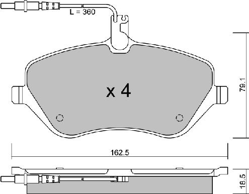 Aisin BPPE-1011 - Kit pastiglie freno, Freno a disco autozon.pro