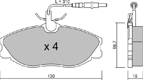 Aisin BPPE-1018 - Kit pastiglie freno, Freno a disco autozon.pro