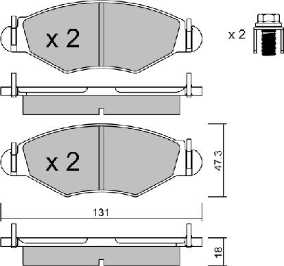 Aisin BPPE-1012 - Kit pastiglie freno, Freno a disco autozon.pro