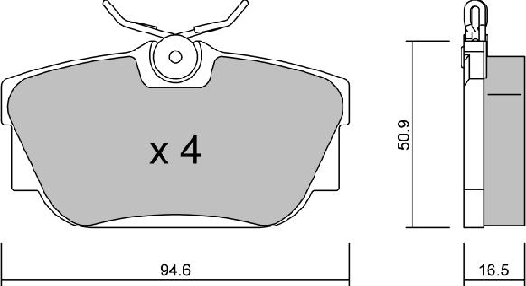 Aisin BPVW-2900 - Kit pastiglie freno, Freno a disco autozon.pro