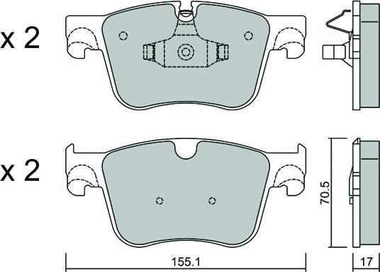 AISIN BPPE-1024 - Kit pastiglie freno, Freno a disco autozon.pro