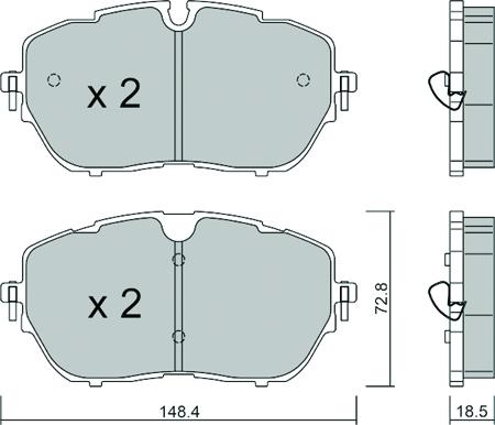 Aisin BPPE-1025 - Kit pastiglie freno, Freno a disco autozon.pro