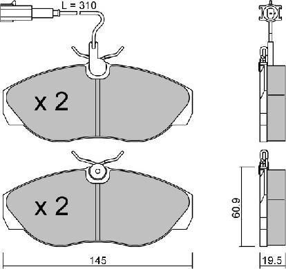 Aisin BPPE-1021 - Kit pastiglie freno, Freno a disco autozon.pro