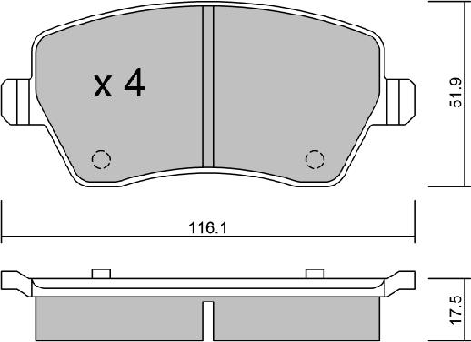 Aisin BPRE-1901 - Kit pastiglie freno, Freno a disco autozon.pro