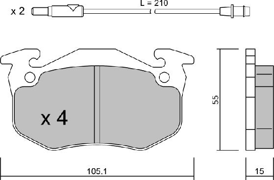 AISIN BPRE-1008 - Kit pastiglie freno, Freno a disco autozon.pro