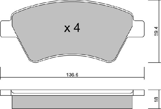 Aisin BPRE-1002 - Kit pastiglie freno, Freno a disco autozon.pro