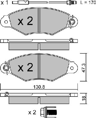 Aisin BPRE-1007 - Kit pastiglie freno, Freno a disco autozon.pro