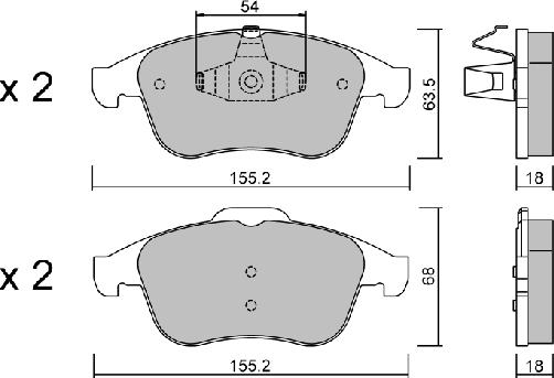 Aisin BPRE-1019 - Kit pastiglie freno, Freno a disco autozon.pro