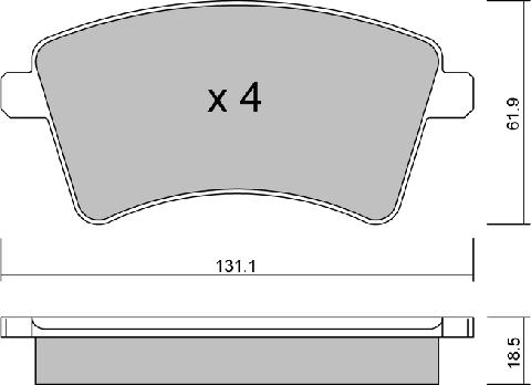 Aisin BPRE-1014 - Kit pastiglie freno, Freno a disco autozon.pro