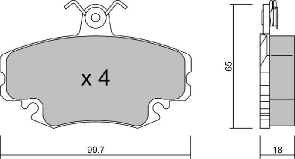 Aisin BPRE-1015 - Kit pastiglie freno, Freno a disco autozon.pro