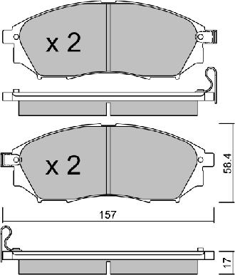 AISIN BPRE-1011 - Kit pastiglie freno, Freno a disco autozon.pro