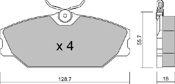 Aisin BPRE-1013 - Kit pastiglie freno, Freno a disco autozon.pro