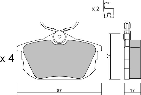 Aisin BPSM-2001 - Kit pastiglie freno, Freno a disco autozon.pro