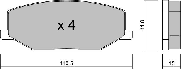 Aisin BPSZ-1007 - Kit pastiglie freno, Freno a disco autozon.pro