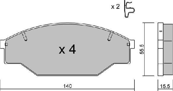 Aisin BPTO-1915 - Kit pastiglie freno, Freno a disco autozon.pro