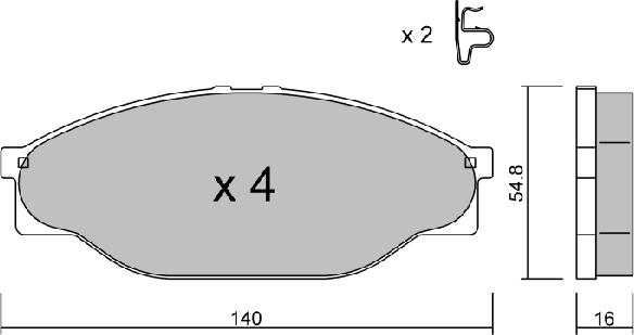 Aisin BPTO-1913 - Kit pastiglie freno, Freno a disco autozon.pro