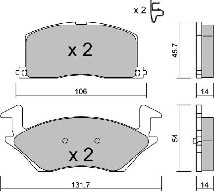 Aisin BPTO-1917 - Kit pastiglie freno, Freno a disco autozon.pro