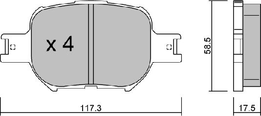 Aisin BPTO-1930 - Kit pastiglie freno, Freno a disco autozon.pro