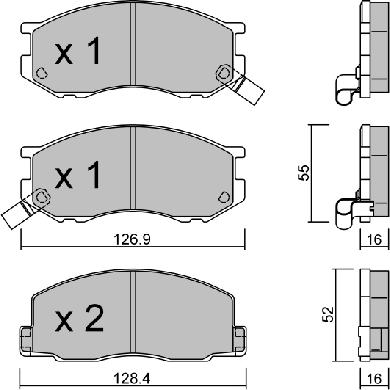 Aisin BPTO-1931 - Kit pastiglie freno, Freno a disco autozon.pro