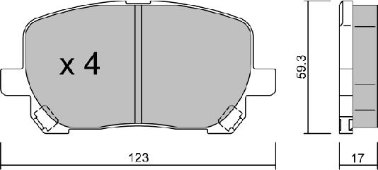 Aisin BPTO-1928 - Kit pastiglie freno, Freno a disco autozon.pro