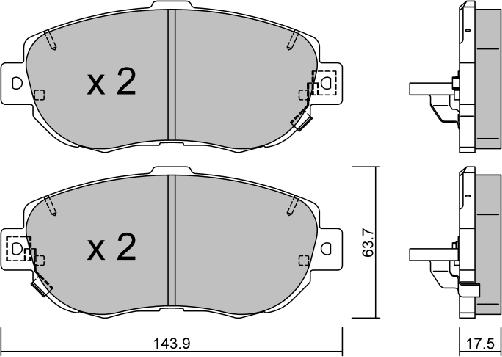 Aisin BPTO-1923 - Kit pastiglie freno, Freno a disco autozon.pro