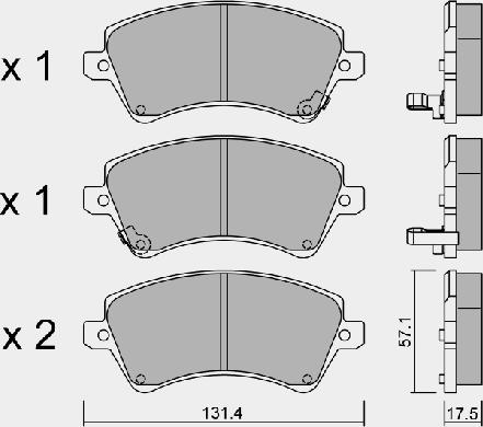 Aisin BPTO-1009 - Kit pastiglie freno, Freno a disco autozon.pro