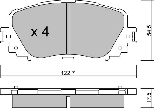 Aisin BPTO-1005 - Kit pastiglie freno, Freno a disco autozon.pro