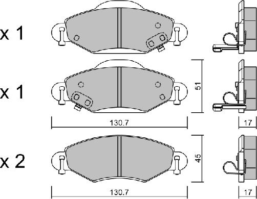 AISIN BPTO-1003 - Kit pastiglie freno, Freno a disco autozon.pro