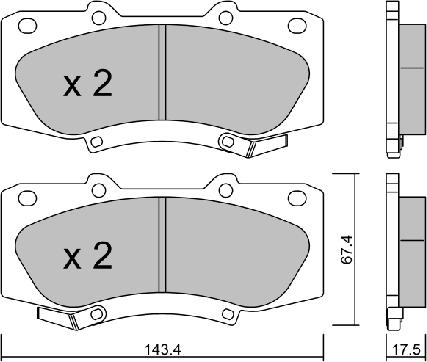 Aisin BPTO-1012 - Kit pastiglie freno, Freno a disco autozon.pro