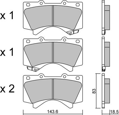 Aisin BPTO-1024 - Kit pastiglie freno, Freno a disco autozon.pro