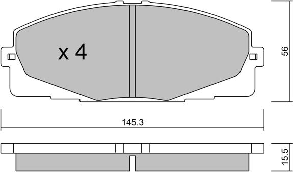 Aisin BPTO-1025 - Kit pastiglie freno, Freno a disco autozon.pro