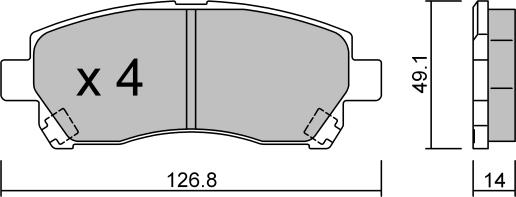 Aisin BPTO-1026 - Kit pastiglie freno, Freno a disco autozon.pro