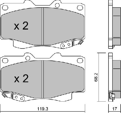 Aisin BPTO-1021 - Kit pastiglie freno, Freno a disco autozon.pro