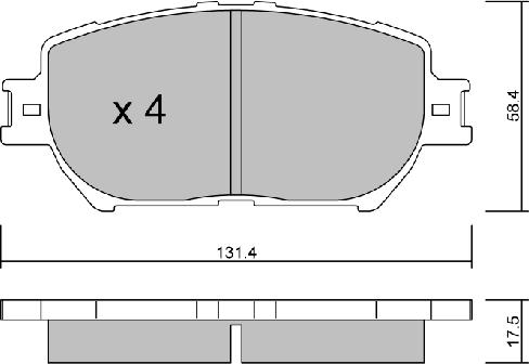 Aisin BPTO-1023 - Kit pastiglie freno, Freno a disco autozon.pro