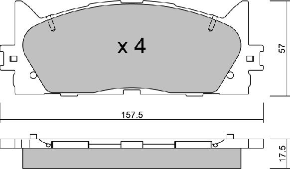 Aisin BPTO-1022 - Kit pastiglie freno, Freno a disco autozon.pro