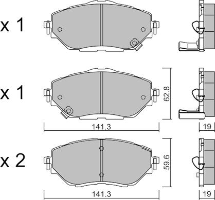 Aisin BPTO-1027 - Kit pastiglie freno, Freno a disco autozon.pro