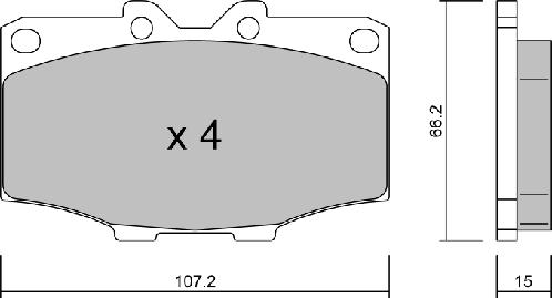 Aisin BPTO-2904 - Kit pastiglie freno, Freno a disco autozon.pro