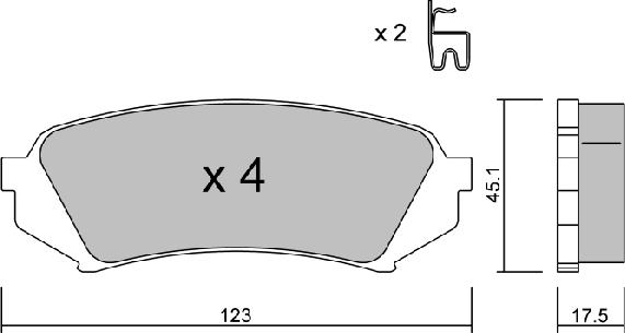 Aisin BPTO-2906 - Kit pastiglie freno, Freno a disco autozon.pro