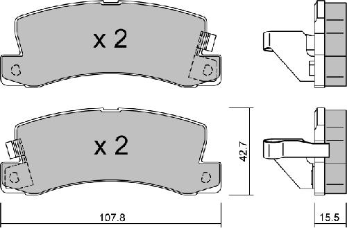 Aisin BPTO-2900 - Kit pastiglie freno, Freno a disco autozon.pro