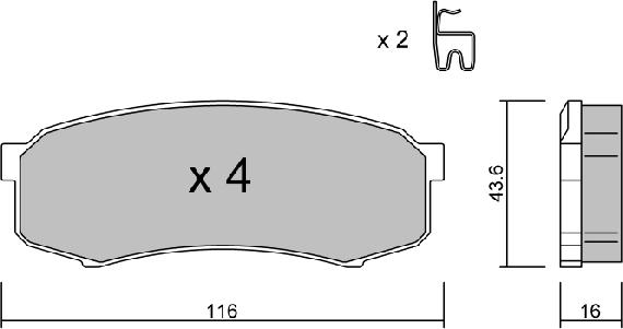 Aisin BPTO-2902 - Kit pastiglie freno, Freno a disco autozon.pro