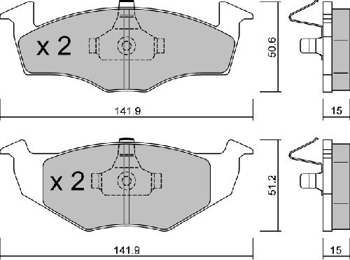 Aisin BPVW-1005 - Kit pastiglie freno, Freno a disco autozon.pro