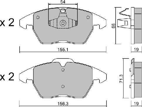 Aisin BPVW-1006 - Kit pastiglie freno, Freno a disco autozon.pro