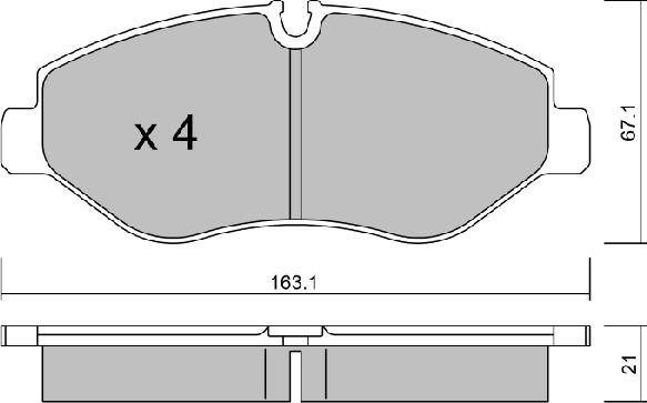 Aisin BPVW-1001 - Kit pastiglie freno, Freno a disco autozon.pro