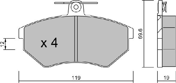 Aisin BPVW-1003 - Kit pastiglie freno, Freno a disco autozon.pro