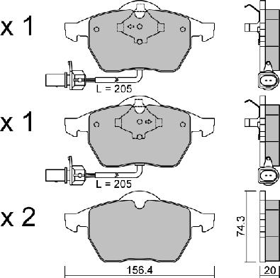 Aisin BPVW-1014 - Kit pastiglie freno, Freno a disco autozon.pro