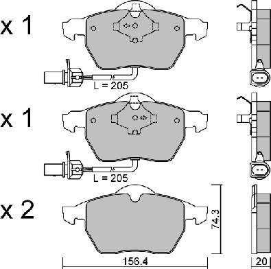 Aisin BPVW-1010 - Kit pastiglie freno, Freno a disco autozon.pro